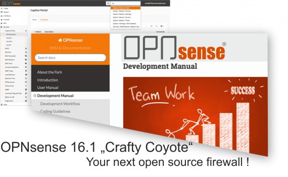 Deciso announces the immediate release of OPNsense 16.1 “Crafty Coyote”