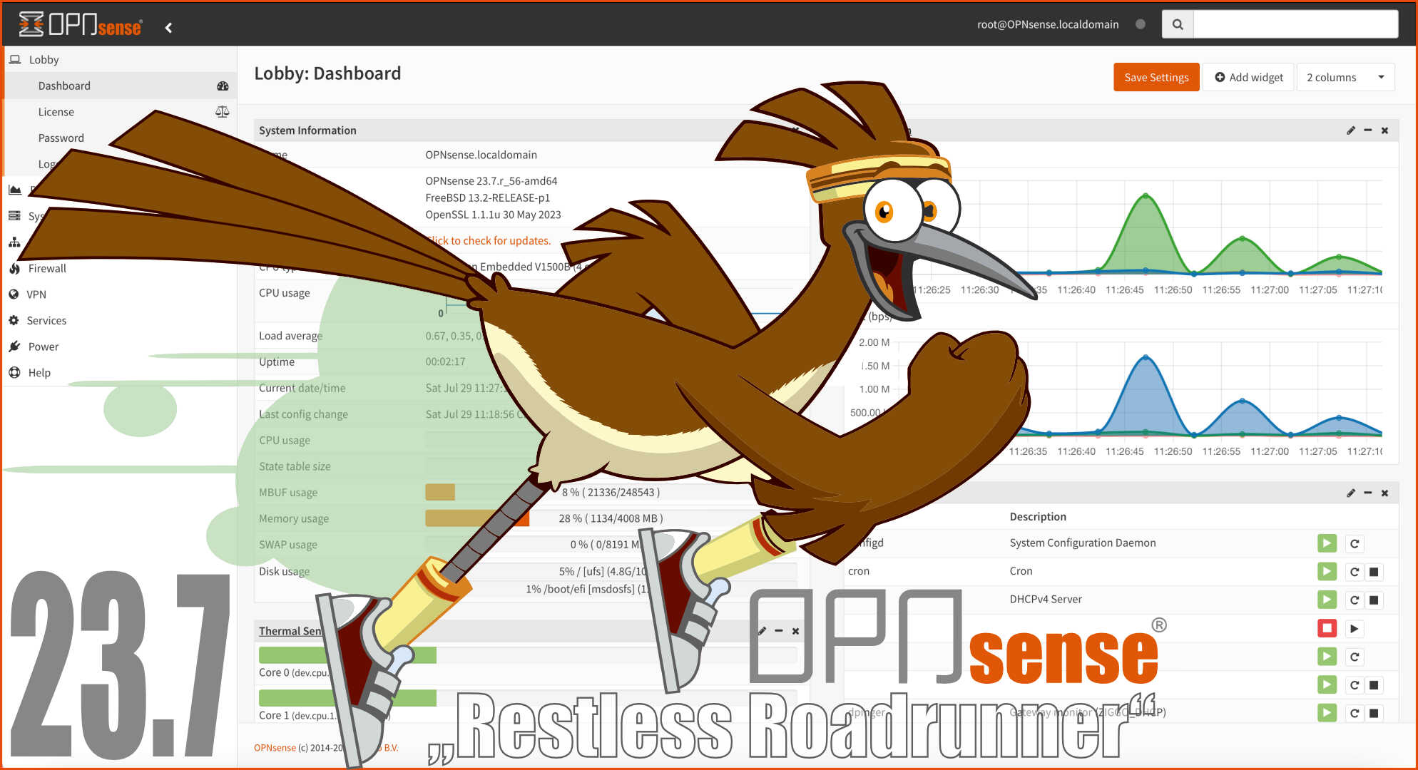 OPNsense® 23.7 Restless Roadrunner released