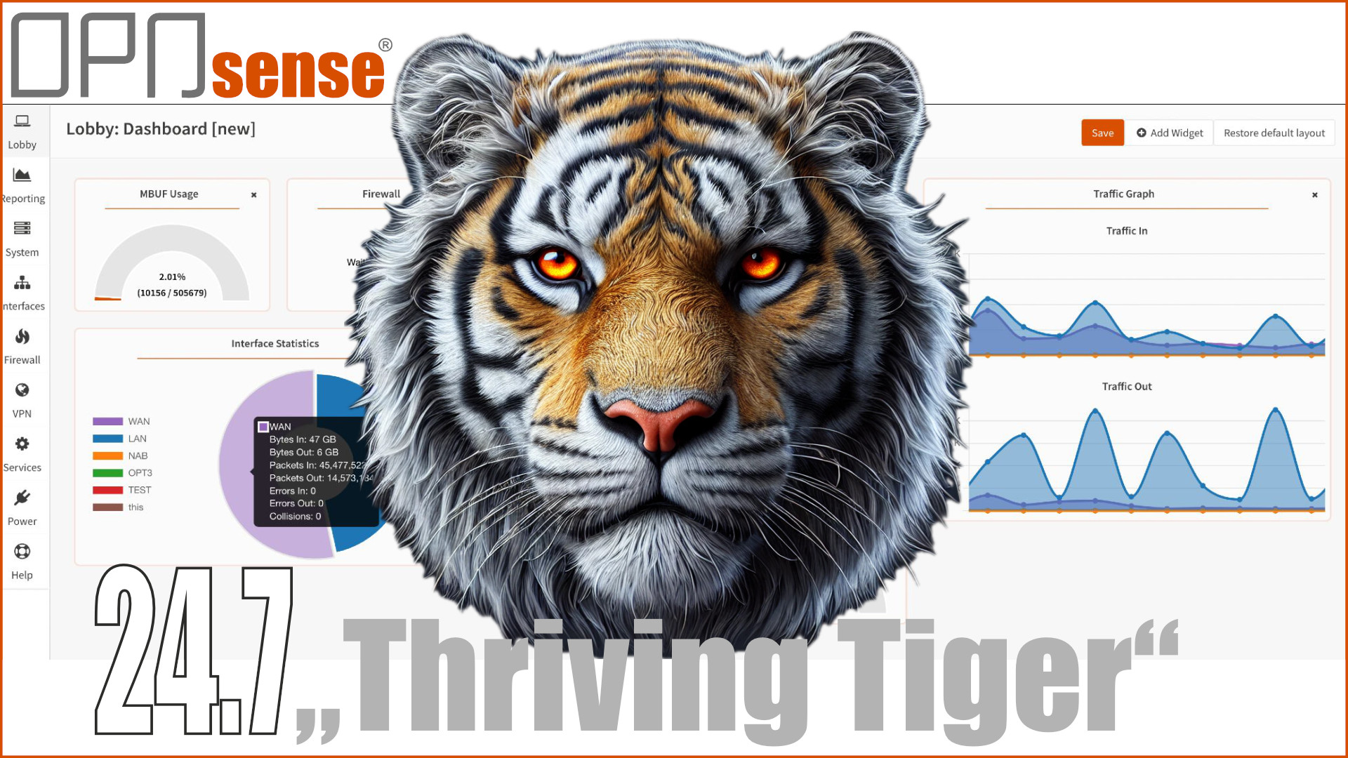 OPNsense® 24.7 ‘Thriving Tiger’:  Celebrating 20th Major Release with Advanced Security and Unmatched Performance